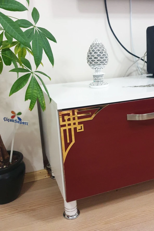 GİZEM SHOP Dekoratif Kapak Köşe Dekoru Ayna Pleksi Köşe Dekoru - 2