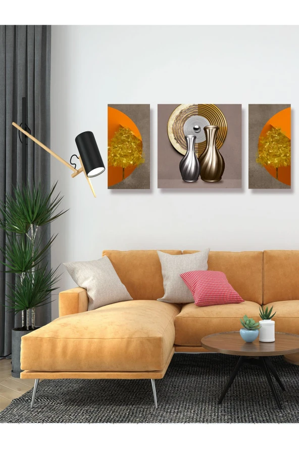 YALOVA SHOP Dekoratif Modern Sanatsal 3D Görünümlü Tablo Seti - 2