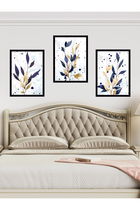 YALOVA SHOP Dekoratif 3 lü Tablo Seti - Resim 4