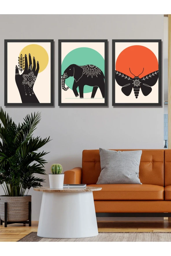 HYL Modern Sanatsal Uv Baskı Mdf Art Tablo Evinize Şıklık Katın Minimalis Art 40x30