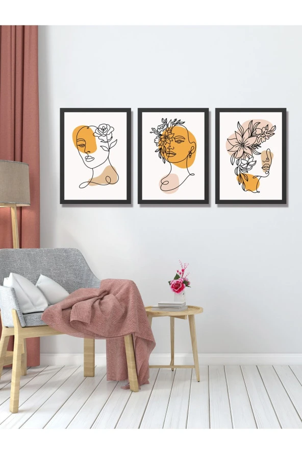 HYL Modern Sanatsal Uv Baskı Mdf Art Tablo Evinize Şıklık Katın Minimalis Art 30x20 cm - Resim 2