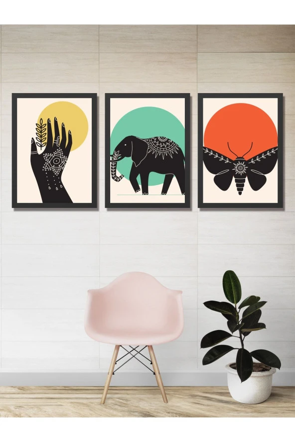 HYL Modern Sanatsal Uv Baskı Mdf Art Tablo Evinize Şıklık Katın Minimalis Art 40x30 - Resim 5