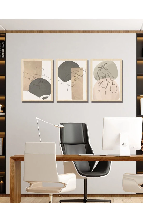 HYL Modern Sanatsal Uv Baskı Mdf Art Tablo Evinize Şıklık Katın Minimalis Art 40x30 - Resim 4