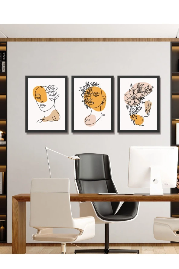 HYL Modern Sanatsal Uv Baskı Mdf Art Tablo Evinize Şıklık Katın Minimalis Art 30x20 cm - Resim 4