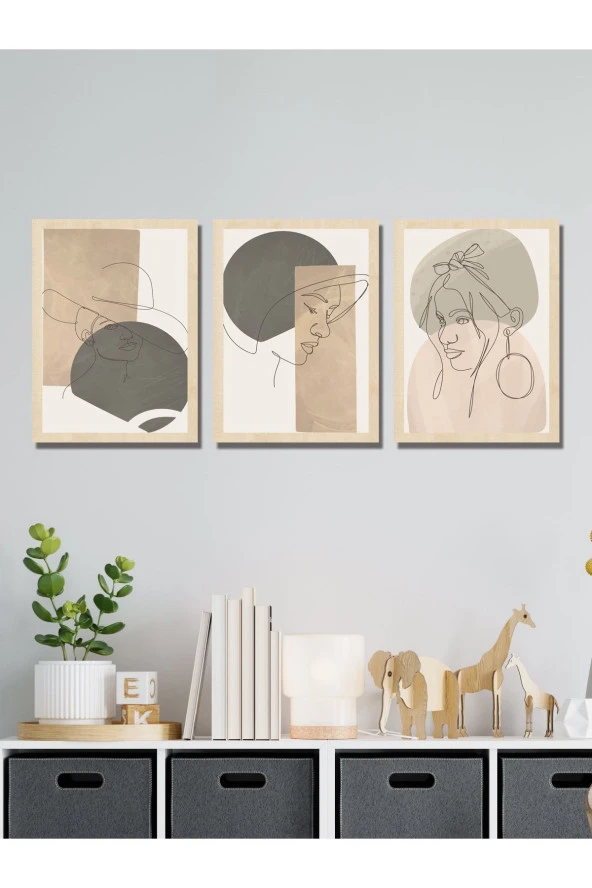 HYL Modern Sanatsal Uv Baskı Mdf Art Tablo Evinize Şıklık Katın Minimalis Art 40x30 - Resim 3