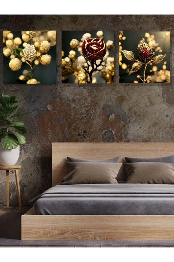 HYL Modern Sanatsal Uv Baskı Mdf Art Tablo Evinize Şıklık Katın 30x30 Ys 0016 - Resim 2