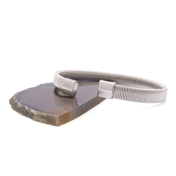 316L Çelik Erkek Kelepçe Bileklik EBLK-413 - Resim 3