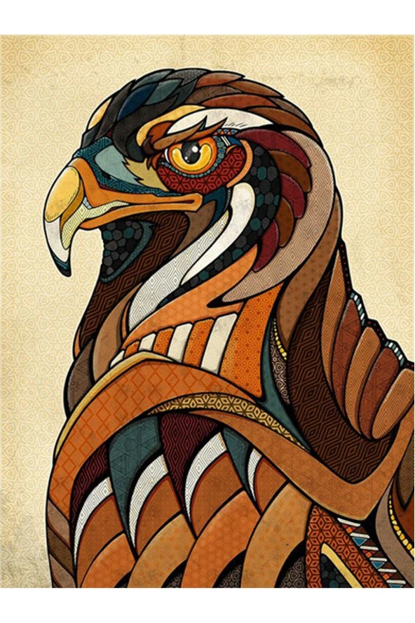 HYL Dekoratif Mandala Kartal Portresi ürün görseli 1