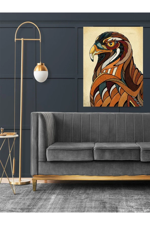 HYL Dekoratif Mandala Kartal Portresi - Resim 4