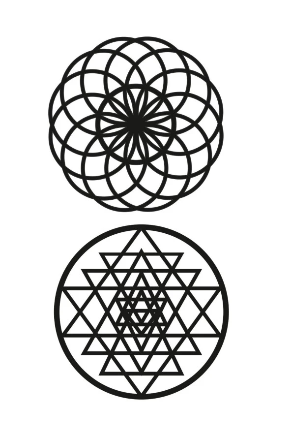 GİZEM SHOP Kutsal Geometrik Şekiller Yaşam Çiçeği Torus Set Sriyantra Hediyemizdir