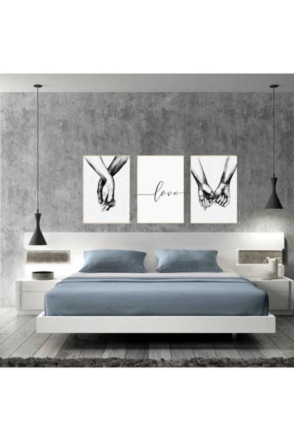 GİZEM SHOP Yatak Odaları Ve Salonlar Özel Tasarım Mdf Tablo Seti Mekanlarınıza Renk Katacak Özel Tasarım Lowe - Resim 4