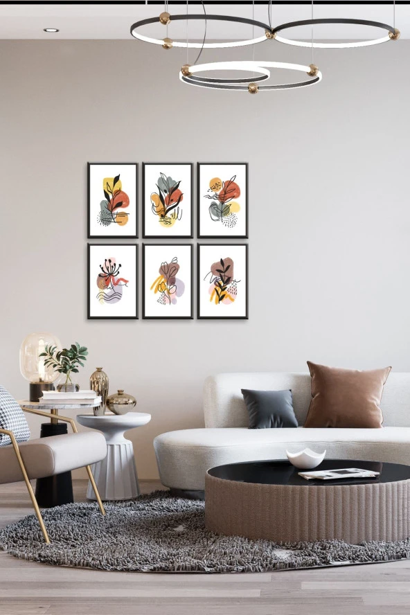 GİZEM SHOP Art Bohem Tarzı 6 Parça Modern Duvar Tablosu Yüksek Çözünürlük Uv Baskı Tekniği 30x20 ürün görseli 1