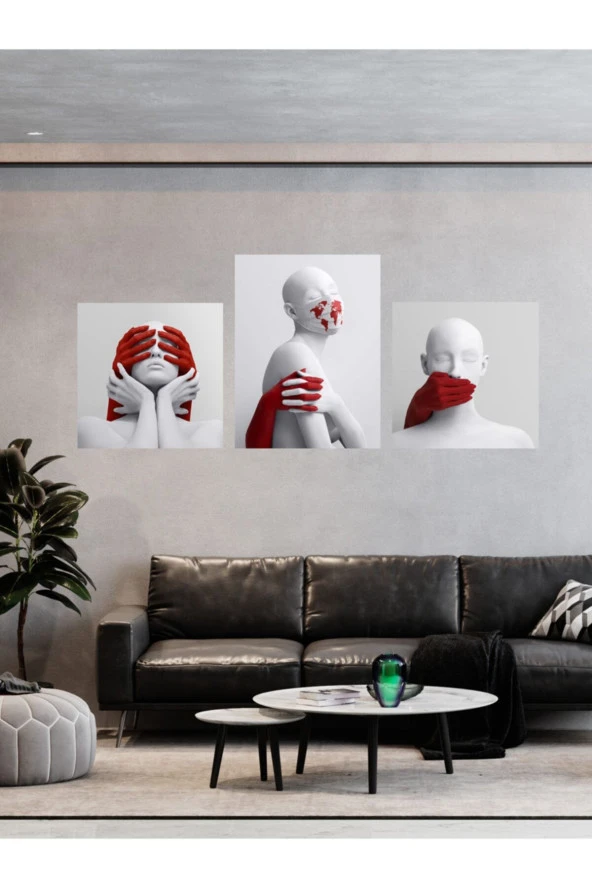 GİZEM SHOP Modern Sanatsal Tablo Mdf Üzerine Dijital Uv Baskı Duvar Dekorasyonu Korona Sembolü ürün görseli 1