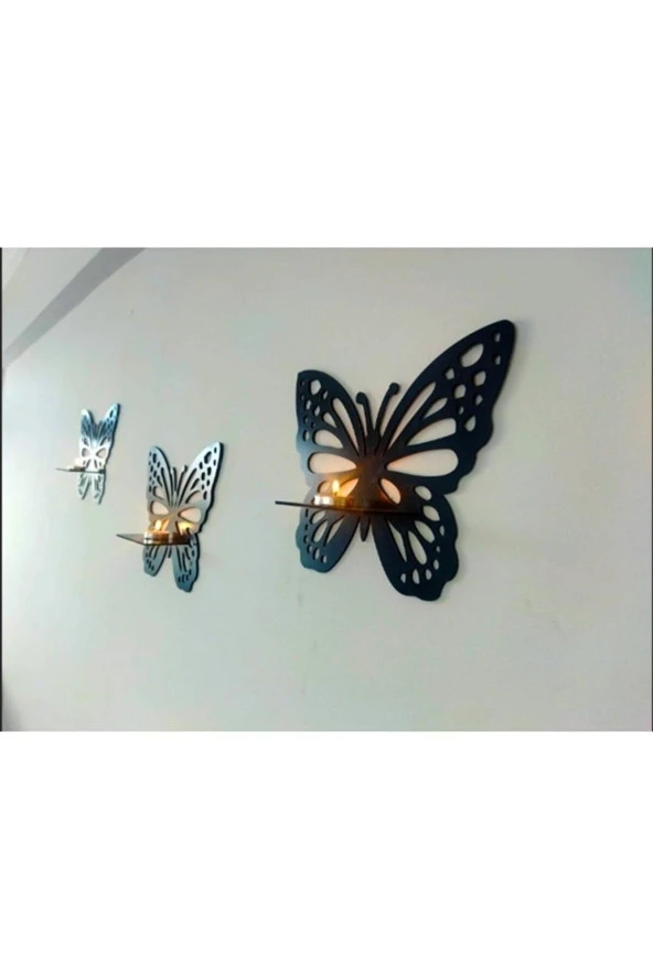 ULTTASARIM Kelebek Duvar Rafı 3'lü - Resim 3