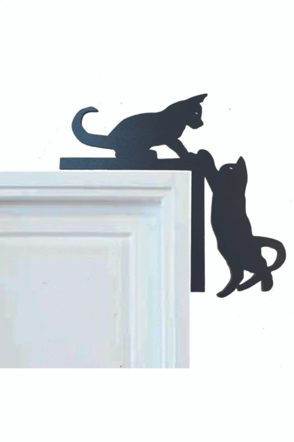 GİZEM SHOP Dekoratif Kedi Tasarımlı Kapı ve Ayna Köşe Süsü - Resim 2