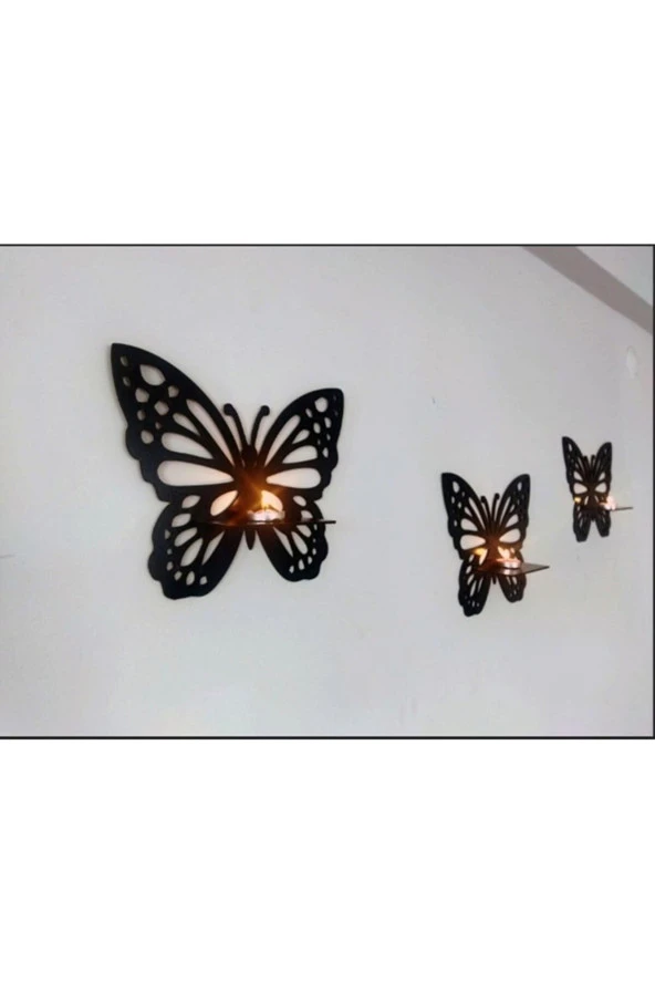 ULTTASARIM Kelebek Duvar Rafı 3'lü - Resim 2