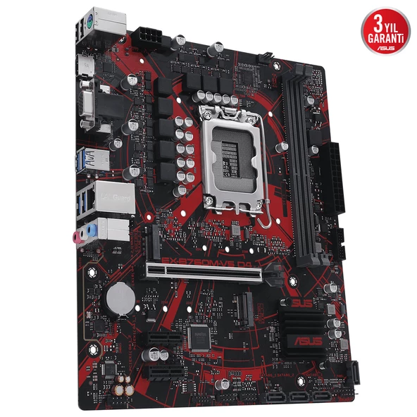 ASUS EX-B760M-V5 D4-CSM 5333MHz(OC) M.2 HDMI VGA mATX 1700p - 3
