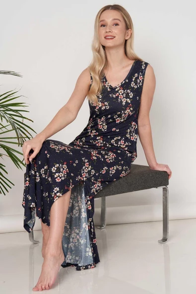 Pijadore Kadın Nar Çiçeği Kalın Askılı Elbise 1626 - Resim 2