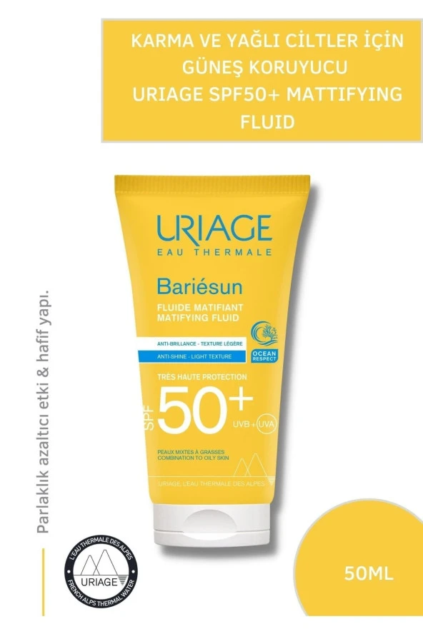Uriage Bariesun SPF 50+ Mat Fluid Güneş Kremi 50 ml - 3661434005596 - 2