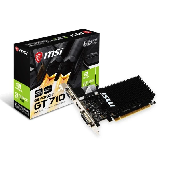 MSI NVIDIA GeForce GT 710 2GD3H LP 2GB 64 bit DDR3 DX(12) PCI-E 2.0 Ekran Kartı (GT 710 2GD3H LP)