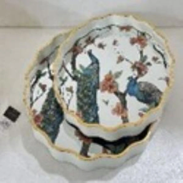 Roy Kıng FREYA 2 Lİ YUVARLAK TEPSİ 39*4 VE 34*4