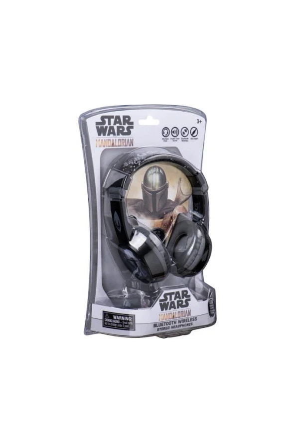 Star Wars Mandalorian Bluetooth Kulaklık Mikrofonlu Kablosuz Çocuk Kulaklığı Lisanslı SW-9938-MN