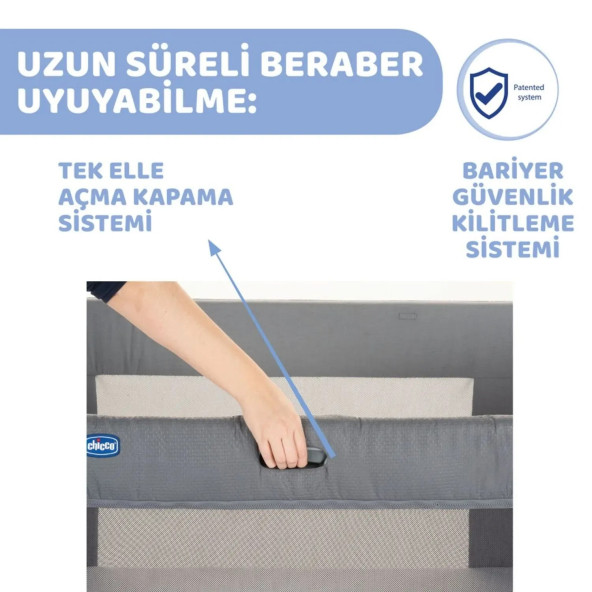 Chicco Next2me Forever Anne Yanı Beşik Slate Grey - 3