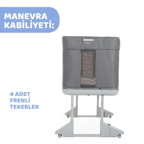 Chicco Next2me Forever Anne Yanı Beşik Slate Grey - 6
