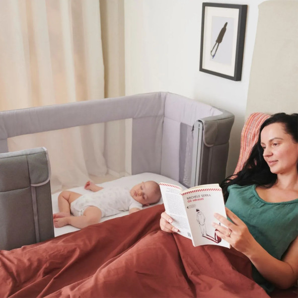 Chicco Next2me Forever Anne Yanı Beşik Slate Grey - 10