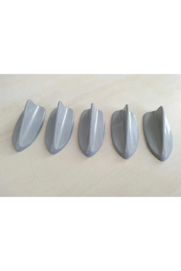 Skoda Roomster Uyumlu Balık Sırtı Mini Süs Anten Gri 5'li - 2