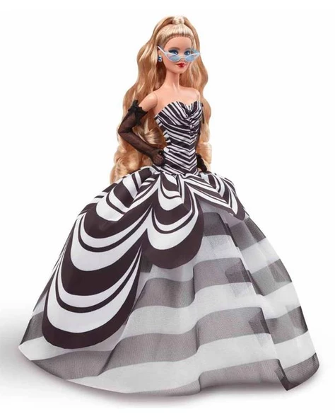 Barbie Mavi Safir 65. Yıl Dönümü Bebeği HRM58 - Resim 2