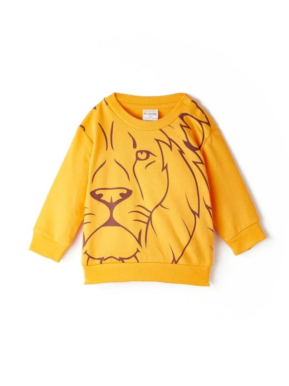 Galatasaray Orijinal Aslan Baskılı Sarı Sweat Hediyelik Ahşap Kutulu - 2