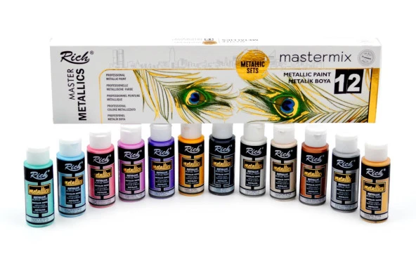 Rich Mastermix Akrilik Boya 60 cc 12 li Metalik Renkler - 3