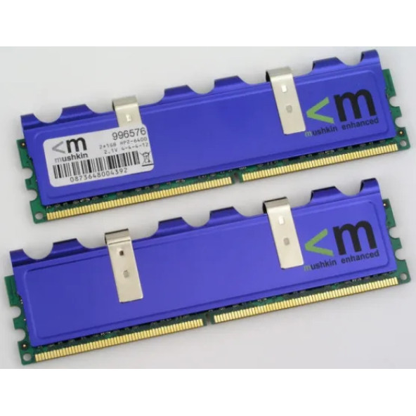 2. EL Mushkin  2GB (2 x 1GB) DDR2 800 (PC2 6400) Dual Channel Kit Masaüstü Ram (Model 996576)
