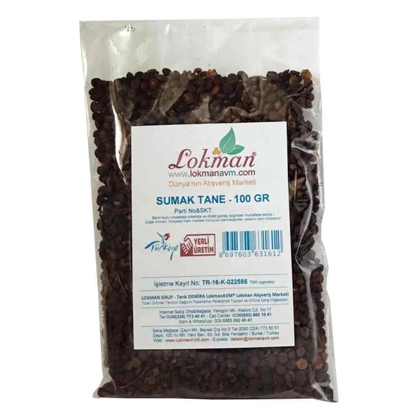 Doğal Saf Tane Sumak Öğütülmemiş 100 Gr Mini Paket - 2