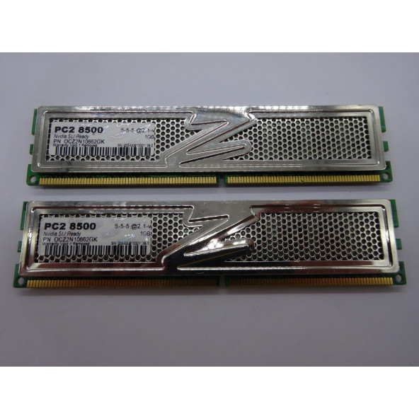 2. EL OCZ Platinum 2GB (2 x 1GB) DDR2 1066 (PC2 8500) Dual Channel Kit Desktop Memory Model OCZ2N10662GK