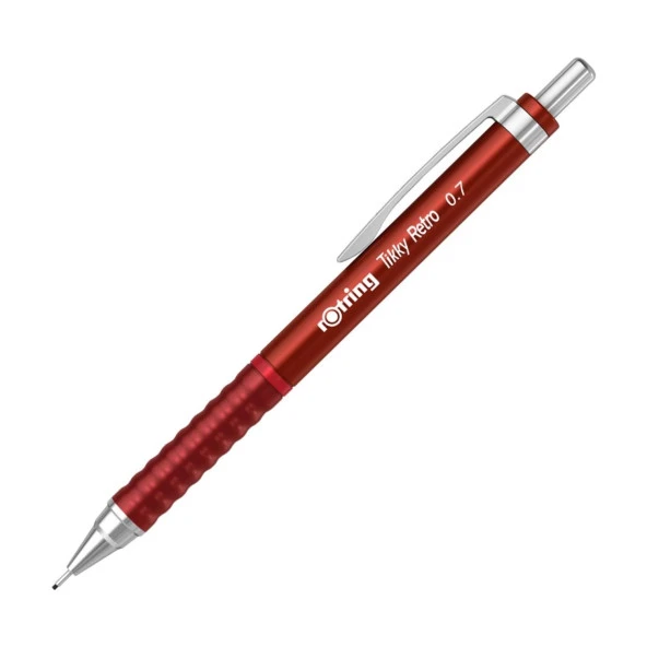 Rotring Versatil Kalem Tikky Retro Metalik Kırmızı 0.7 MM Uçlu Kalem (12 Li Paket)