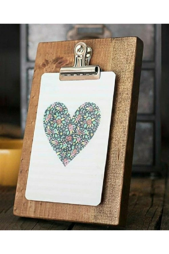 Aysem Wood Ahşap Mandallı Masaüstü Fotoğraf Resim Çerçevesi - 2