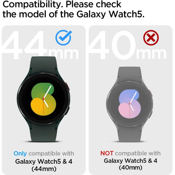 Spigen Galaxy Watch 5 / 4 (44mm) Kılıf & Kordon Kayış Rugged Armor Pro v2 Black - ACS03830 - 2
