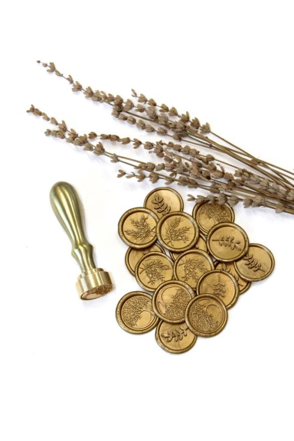 Mühürcüm Kişiye Özel Pirinç Sap ve Pirinç Kafa Mum Mühür Damgası 2.5 cm MHK100PS - Resim 8