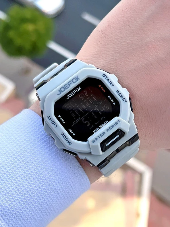 Joefox G-SHOCK Kasa Siyah/Gri Digital 5 Atm Suya Dayanıklı 2 Yıl Garantili Spor Kol Saati J-GS11 - 2