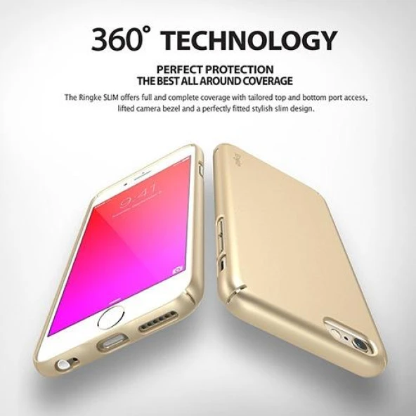 Ringke Slim iPhone 6S Plus/6 Plus Kılıf Orjinal - Royal Gold - 10