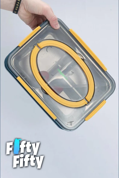 Vagonlife Bento Lunch Box Ofis-Okul İçin Yeni Nesil Tek Kat 4 Bölme Sefer Tası- FFLBOX2201 - 5