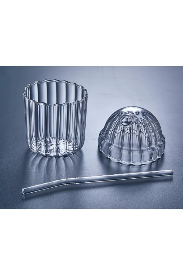 2 Adet Kapaklı Pipetli Pinterest Bardak  Soğuk Kahve Ve Sunum Bardağı  430 ml - 3