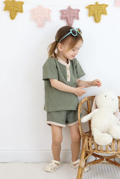 Çift Renkli Waffle Takım - 5