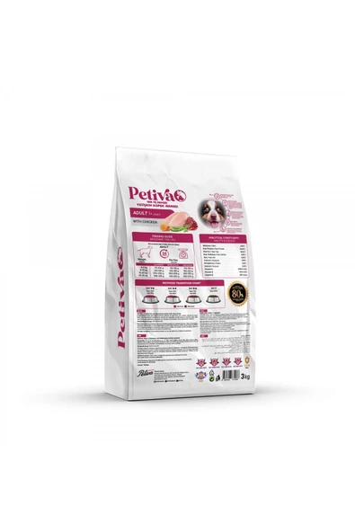 Petiva Tavuk Etli Yetişkin Köpek Maması 3 Kg