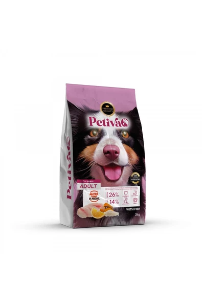 Petiva Yetişkin Köpek Maması Balık Etli 3 Kg