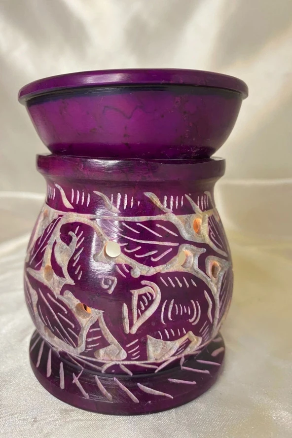 Buhardanlık Obsidye taşı El İşi Feng Shui Fil sembolü Buhurdanlık - Resim 5