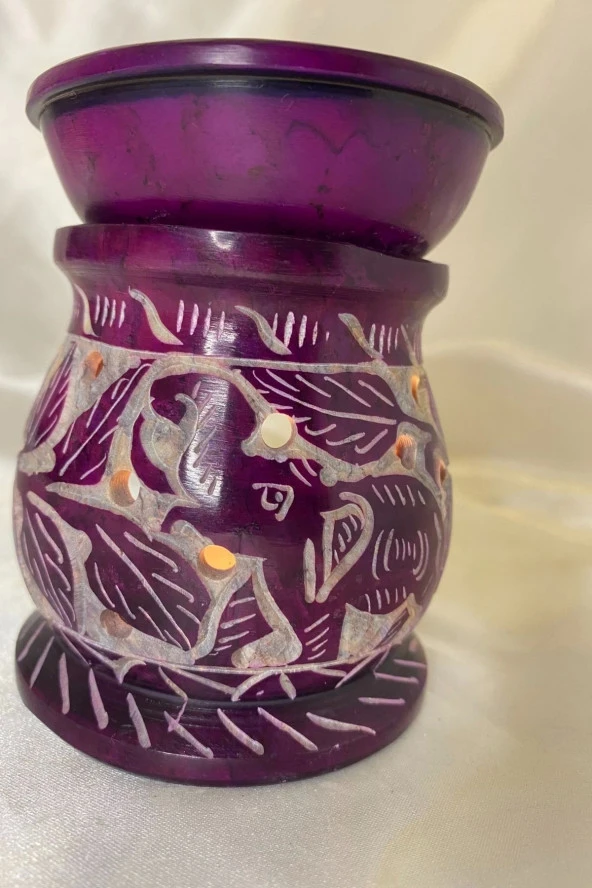 Buhardanlık Obsidye taşı El İşi Feng Shui Fil sembolü Buhurdanlık - Resim 6