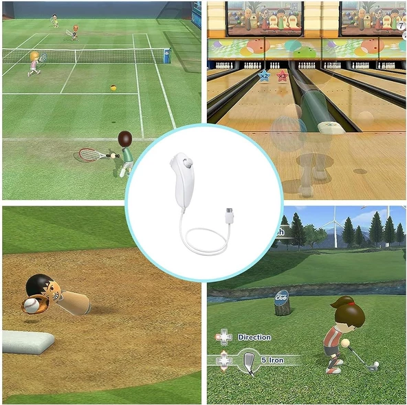 Cosmostech Nintendo Wii Uyumlu Nunchuk Controller Oyun Kolu Gamepad - 7